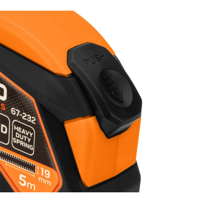 Neo Tools Рулетка, 5мx19мм, з фіксатором змотування, магніт Neo Tools Рулетка, 5мx19мм, з фіксатором змотування, магніт