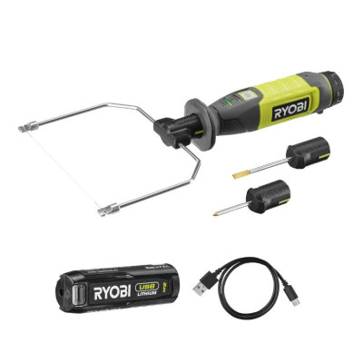 Термоніж акумуляторний Ryobi USB Lithium RHC4-120G 4В 2А·год 150/270°С 5 змінних насадок 0.13кг