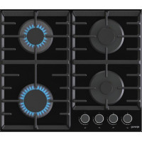 Варильна поверхня Gorenje газова на склі, 60см, чавун, чорний