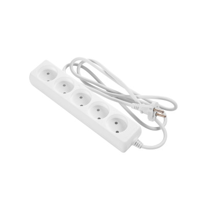 Удлинитель сетевой 2E 5хТип C, 2х1мм кв, 10A, 1.5м, белый 2E-U0510M1.5