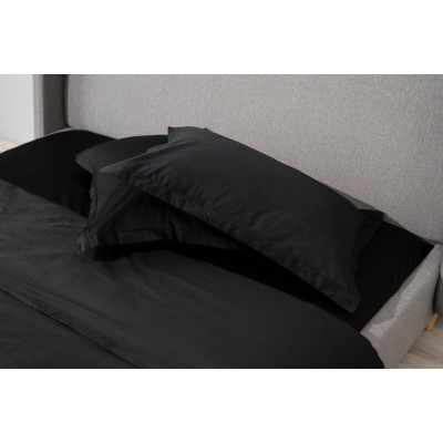 Простирадло на резинці ARDESTO Mix&Match Premium, 180x200+30см, 100% бавовна, сатин, чорний Простирадло на резинці ARDESTO Mix&Match Premium, 180x200+30см, 100% бавовна, сатин, чорний