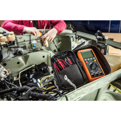 Neo Tools Мультиметр цифровий, 0-300В, широкий РК-дисплей з підсвіткою, чохол