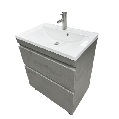 Набір для ванної кімнати, раковина, умивальник Adamant QUANTO 70, штучний камінь, прямокут., з сифоном Click-Clack + змішувач Набір для ванної кімнати, раковина, умивальник Adamant QUANTO 70, штучний камінь, прямокут., з сифоном Click-Clack + змішувач