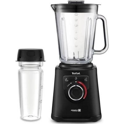 Блендер Tefal стаціонарний Perfectmix+ 1200Вт, чаша-2000мл, ємність для смузі, скло, чорний