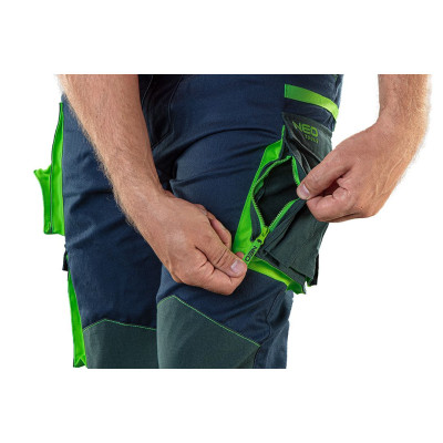 Штани робочі Neo Tools Premium, посилення тканиною Cordura, відсік для наколінників, L(52), синій