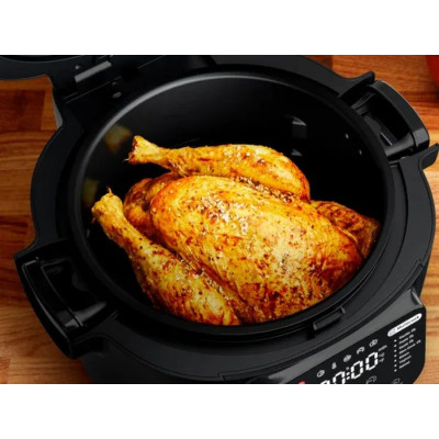 Мультиварка-мультипіч Tefal Multicook Actifry, 1334Вт, чаша-6л, сенсорне керув., 14 програм, метал/пластик, чорний