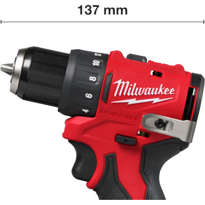 Шурупокрут-дриль акумуляторний Milwaukee M12 BLDDRC-201BRF 12В 2А·год 40Нм 0-1700об/хв ЗП С12 сумка 0.98кг Шурупокрут-дриль акумуляторний Milwaukee M12 BLDDRC-201BRF 12В 2А·год 40Нм 0-1700об/хв ЗП С12 сумка 0.98кг
