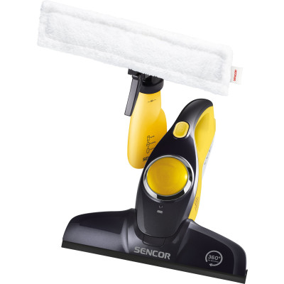 Sencor Пилосос безпровідний, вологе прибирання, вода -0,2л, автон. робота до 20хв, для миття вікон, чорно-жовтий Sencor Пилосос безпровідний, вологе прибирання, вода -0,2л, автон. робота до 20хв, для миття вікон, чорно-жовтий