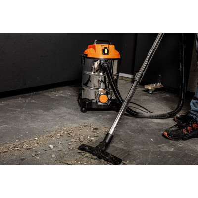 Neo Tools Профессиональный пылесос, 1400Вт, 18 кПа, контейнер 30л, HEPA, колеса, 5.92кг Neo Tools Профессиональный пылесос, 1400Вт, 18 кПа, контейнер 30л, HEPA, колеса, 5.92кг