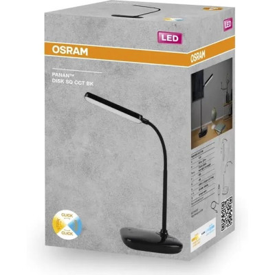 LEDVANCE Лампа настільна Panan DISK SQ 12W 3000К 4000К 6500К з димером чорний LEDVANCE Лампа настільна Panan DISK SQ 12W 3000К 4000К 6500К з димером чорний