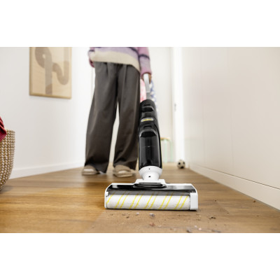 Пилосос Karcher безпровідний FCV 4, 180Вт, конт пил -0.45л, вода -0.75л, автон. робота до 45хв, вага-4.1кг, білий