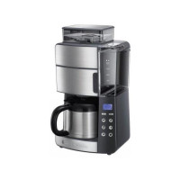 Кофеварка Russell Hobbs капельная Grind and Brew 1л, молотая, LED-дисплей, серебристо-черный