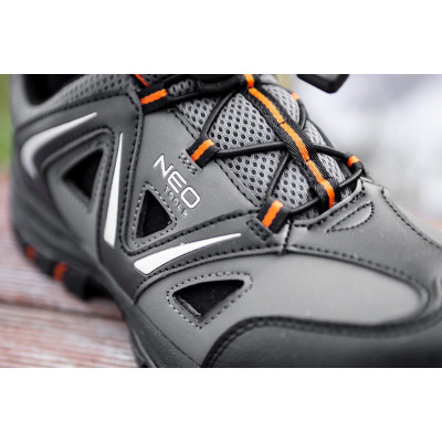 Кросівки робочі Neo Tools, легкі, дихаючі, підошва EVA з гумовим покриттям, OB SRA, СЕ, р.42(28см), чорно-сірий