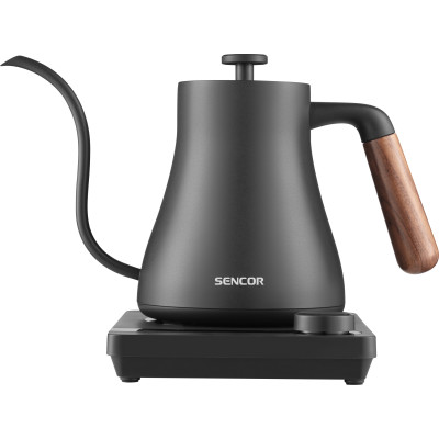 Електрочайник Sencor 0.6л, 5 темп.реж, підтримка температури, мех. управління, нержавіюча сталь, чорний Електрочайник Sencor 0.6л, 5 темп.реж, підтримка температури, мех. управління, нержавіюча сталь, чорний