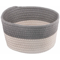 Кошик плетений для зберігання ARDESTO Vigor 3.5л, бавовняний шпагат, сірий, білий