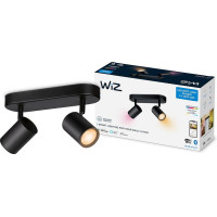 WiZ Світильник точковий накладний розумний IMAGEO Spots, 2х5W, 2200-6500K, RGB, Wi-Fi, чорний