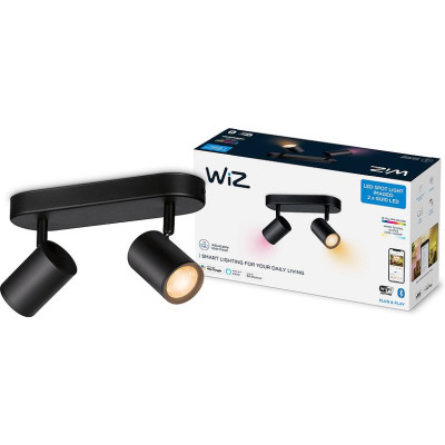 WiZ Світильник точковий накладний розумний IMAGEO Spots, 2х5W, 2200-6500K, RGB, Wi-Fi, чорний WiZ Світильник точковий накладний розумний IMAGEO Spots, 2х5W, 2200-6500K, RGB, Wi-Fi, чорний