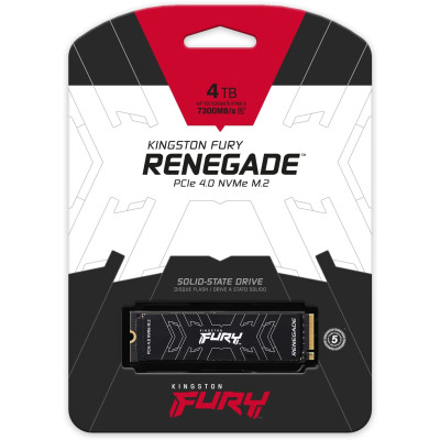 Накопитель SSD Kingston M.2 4TB PCIe 4.0 Fury Renegade (SFYRD/4000G) Накопитель SSD Kingston M.2 4TB PCIe 4.0 Fury Renegade (SFYRD/4000G)