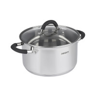 Каструля зі скляною кришкою Ardesto Gemini Salerno, 2.3л, нержавіюча сталь, силікон AR1925CS Каструля зі скляною кришкою Ardesto Gemini Salerno, 2.3л, нержавіюча сталь, силікон AR1925CS
