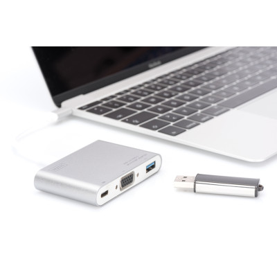 Хаб DIGITUS USB-C > VGA/USB-A/USB-C (DA-70839)