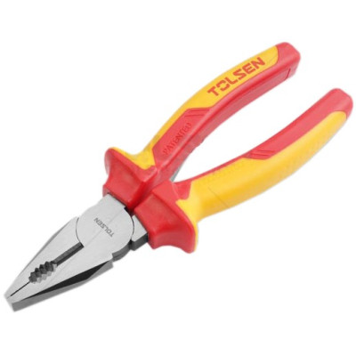Плоскогубці комбіновані Tolsen Premium, діелектричні, для робіт під напругою 1000В, 200мм, CrV Плоскогубці комбіновані Tolsen Premium, діелектричні, для робіт під напругою 1000В, 200мм, CrV