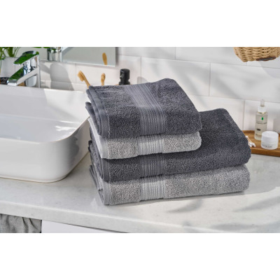 Рушник махровий ARDESTO SuperSoft 50х90см, 100% бавовна, сірий
