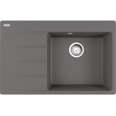 Мийка кухонна Franke Centro, фраграніт, прямокутник, з крилом, 780х500х200мм, чаша - 1, врізна, CNG 611-78 TL, сірий камінь