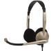 Гарнитура компьютерная стерео On-Ear Koss CS100i, 3.5мм, Uni Mic, 2.4м, кремовый (197138.101)