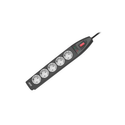 Мережевий фільтр 2E 5хSchuko, 10 м, чорний (2E-SP515M10BK)