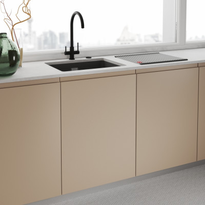 Змішувач для кухні Franke Lina Clear Water, довж.виливу - 216 мм, поворотний, 1+1 фільтр, чорний матовий