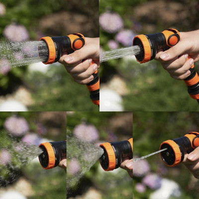 Зрошувач ручний SEQUOIA SWPSN8 пістолетний пластик цинк 8 режимів регулювання напору води 0.2кг