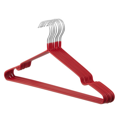 Набір вішаків ARDESTO 40.5см, 10шт, метал, ПВХ, червоний