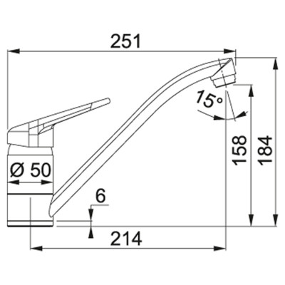 Змішувач для кухні Franke Novara Plus, довж.виливу - 251мм, поворотний, 1важіль, білий Змішувач для кухні Franke Novara Plus, довж.виливу - 251мм, поворотний, 1важіль, білий