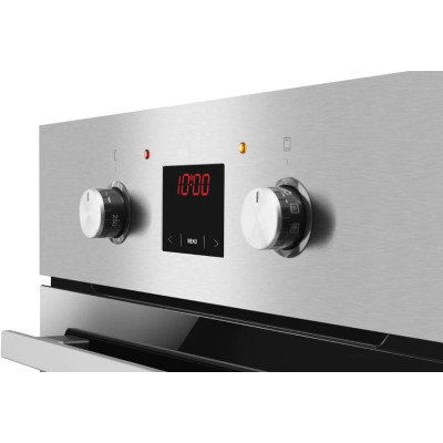 Духовка электрическая Hansa, 60см, 62л, A, гриль , эмаль легкой очистки, дисплей, нержавеющая сталь