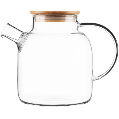 Заварник ARDESTO Gemini 1500мл, боросилікатне скло, бамбук, прозорий Заварник ARDESTO Gemini 1500мл, боросилікатне скло, бамбук, прозорий