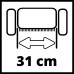 Аэратор-скарификатор аккумуляторный Einhell GC-SC 36/31 Li PXC 18В 31см 10.9кг (без АКБ та ЗП) (3420660)