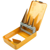 Набір свердел по металу Tolsen, східчасті, 4-32мм, кейс, 3шт