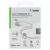 Belkin Кабель USB-A - Lightning плетений, силіконовий, з ремінцем на магніті, 1м, білий Belkin Кабель USB-A - Lightning плетений, силіконовий, з ремінцем на магніті, 1м, білий