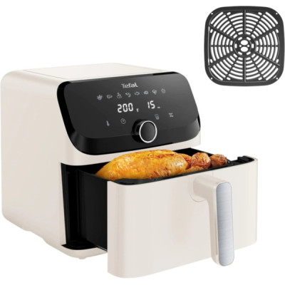 Мультипіч Tefal Easy Fry Mega, 1700Вт, чаша-7.5л, сенсорне керув., 8 програм, пластик, бежевий