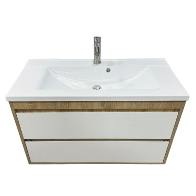 Набір для ванної кімнати, раковина, умивальник Adamant QUANTO 100, штучний камінь, прямокут., з сифоном Click-Clack + змішувач Набір для ванної кімнати, раковина, умивальник Adamant QUANTO 100, штучний камінь, прямокут., з сифоном Click-Clack + змішувач