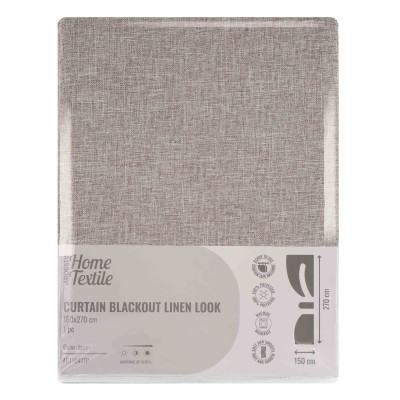 Штора ARDESTO 150х270см, блекаут рогожка, 100% поліестер, тауп Штора ARDESTO 150х270см, блекаут рогожка, 100% поліестер, тауп