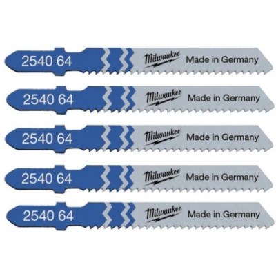 Полотно пиляльне для електролобзика Milwaukee T118B по металу, крок зуба 2ммх55мм, 5шт