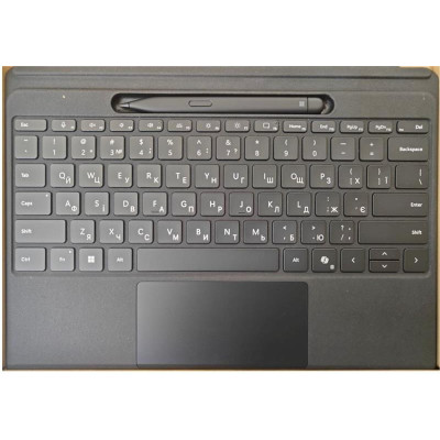 Клавіатура зі стілусом для планшета Microsoft Surface Pro 8 - 11, Pro X, UKR/ENG, чорна