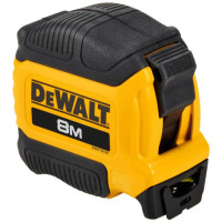 Рулетка DeWALT COMPACT, 8мх28мм, з фіксатором змотування, АБС-пластик, магніт Рулетка DeWALT COMPACT, 8мх28мм, з фіксатором змотування, АБС-пластик, магніт
