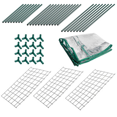 Neo Tools Парник складаний 80х46х24, 3 полиці, ПВХ плівка, прозорий