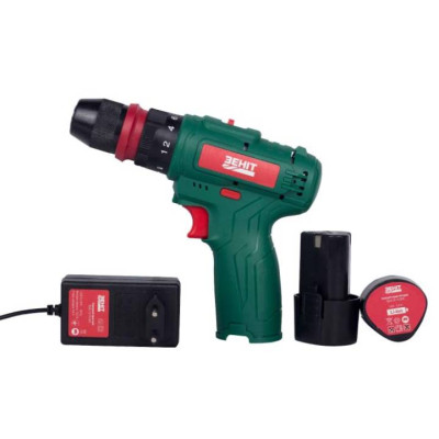 Шурупокрут-дриль акумуляторний Зеніт ЗША-12/15 DFR 12В 2х1.5А·год 18Нм 350·1350об/хв 0.95кг Шурупокрут-дриль акумуляторний Зеніт ЗША-12/15 DFR 12В 2х1.5А·год 18Нм 350·1350об/хв 0.95кг