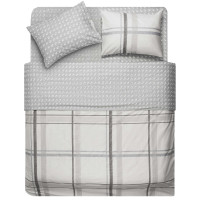 КПБ 1,5сп ARDESTO Gloria, підковдра 160х220см, простирадло 160х220см, наволочки (2) 50х70см, 100% бавовна, сатин,  клітинка, тауп