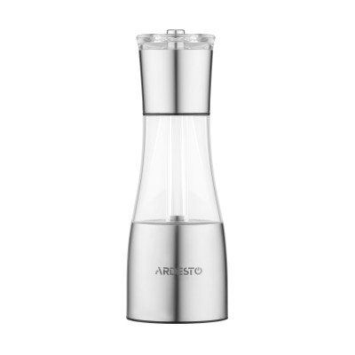 Млинок для солі та перцю 2 в 1 ARDESTO Gemini, 140мл, акрил, нержавіюча сталь, прозорий Млинок для солі та перцю 2 в 1 ARDESTO Gemini, 140мл, акрил, нержавіюча сталь, прозорий