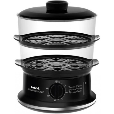 Пароварка Tefal Convenient, 900Вт, чаша-2.9/3.1л, резервуар для води -1.5л, механічне керув., пластик, чорний