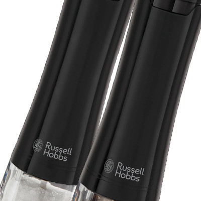 Russell Hobbs Млини для солі та перцю, ААх4, керамічні жорна, чорний
